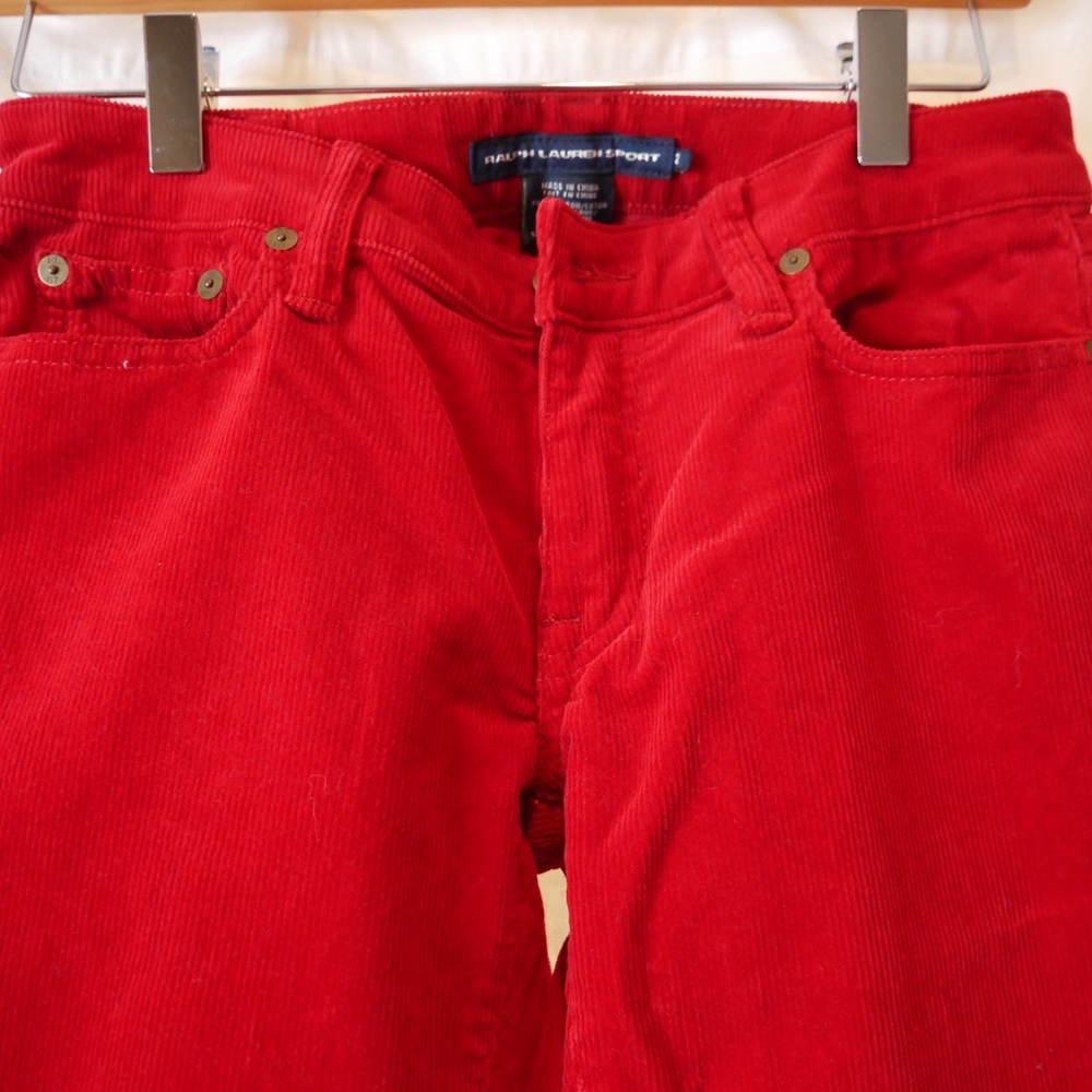Women’s red corduroy pants